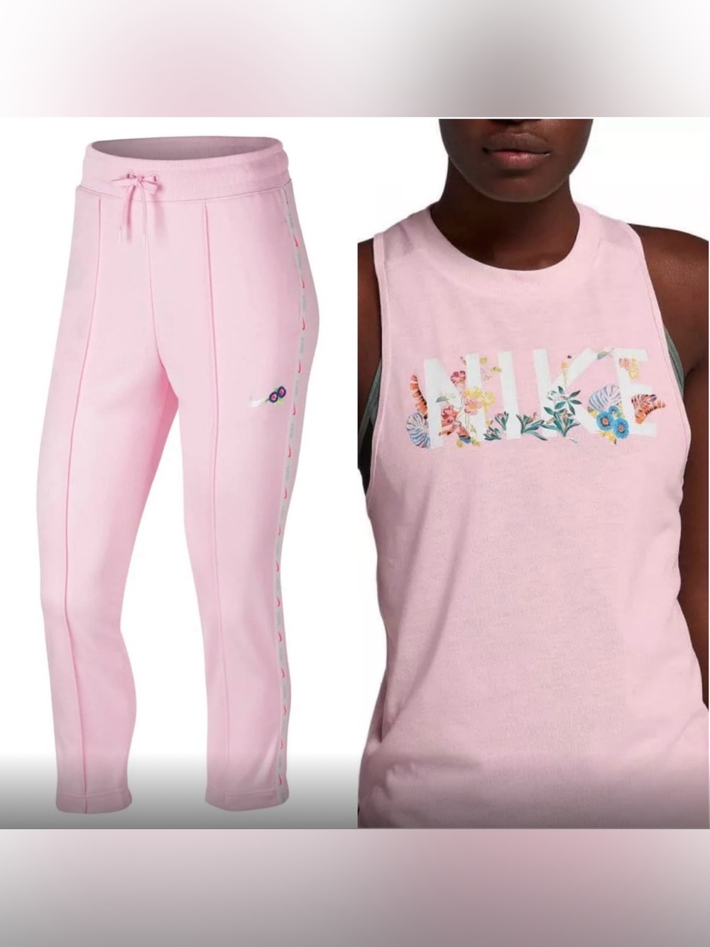 NWT SET - NIKE Women’s Pink Floral (Top & Track Pants)